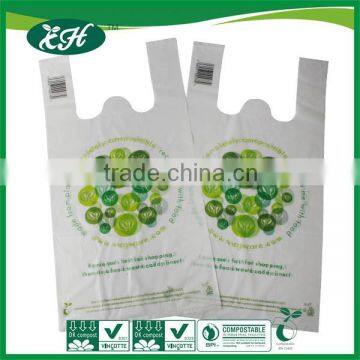 100% EN13432 ASTM D6400 Cornstarch Biodegradable Shopper Bag