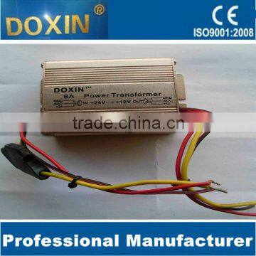 6A setp-down DC 24V to DC 12V car power converter/tranformer