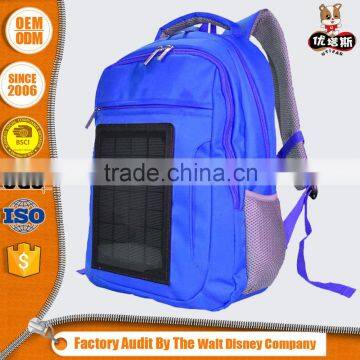 polyester material outdoor solar power bag for mobilephone