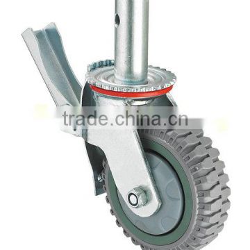 Heavy Duty Scaffolding PU/PVC Caster Wheel With Total Brake