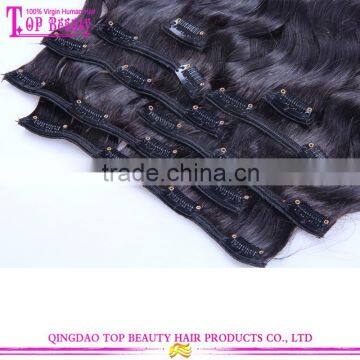 Brazilian Body Wave Double Weft Hair Extension Human Clip In Hair Extensions photo-6