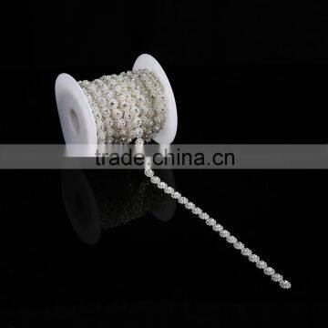 Roll White Ivory Trim Strass Wedding decoration plastic flower pearl beads