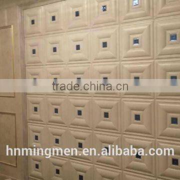 3d wall panel leather