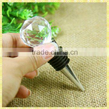 Cutting Cheap Crystal Diamond Wine Stoppers For Married Souvenirs