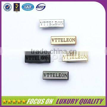 Metal label with logo, zinc alloy, garment accessories