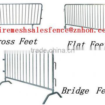 galvanized crowd stopper steel barricade/portable traffic control barriers