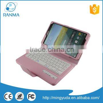 Leather waterproof tablet pc wireless bluetooth keyboard leather case for samsung