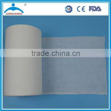 White color cutted natural cotton meidcal gauze roll in competitive price