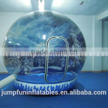 Clear PVC inflatable snow globe 3m diameter sealed base