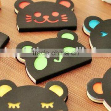 Cute Cheap Animal Shaped Cover Memo Pad/ Wholesale Blank Paper Notebook