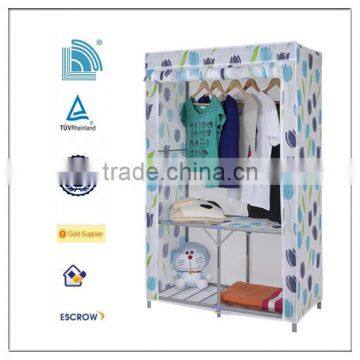 2014 Cloth wardrobe folding wardrobe metal wardrobe