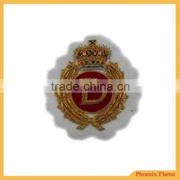 High quality Hand made embroidery badge for military uniforms emboired patch