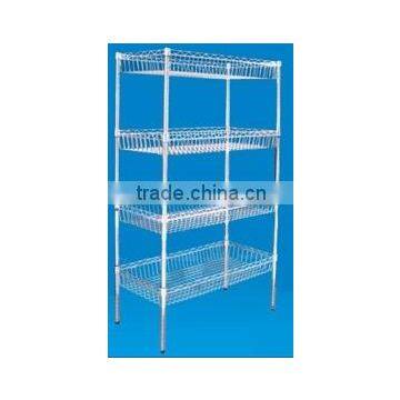 chrome finish wire shelf