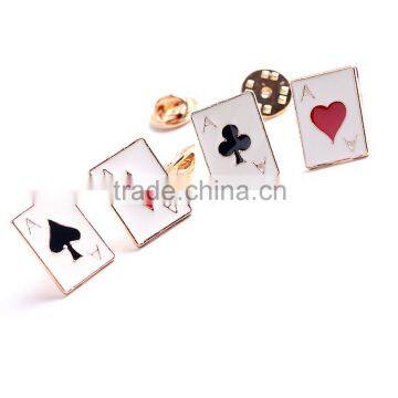 China Wholesale Brooch Custom Poker Brooch Pins Playing Card Women Brooches