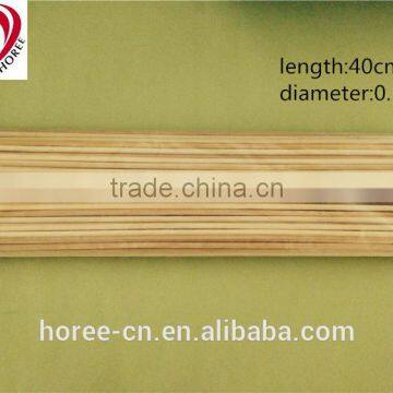 40cm round single-pointed bamboo bbq sticks for wholesale