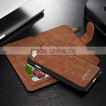 Geniue Leather Wallet Phone Case Stand With Card Slot and Zipper for Samsung Galaxy S6/S6 Edge/S7/S7 Edge/Note5 photo-4