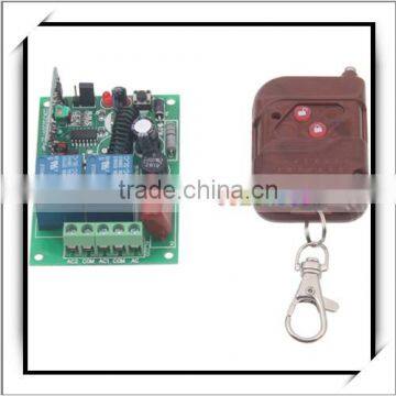 2-Channel Wireless Universal Remote Transmitter and 220V Wireless Universal Remote Control Receiver Controller Set Brown
