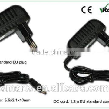 ac to dc 12w 12v 1a power adaptor with european plug adapters - Wall mounted