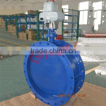 ventilation butterfly valve with electric actuator