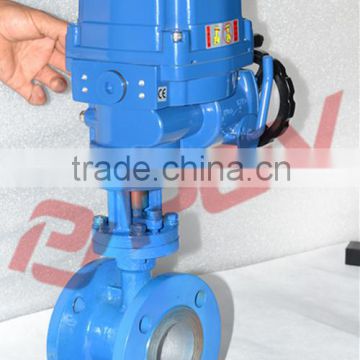 cast steel anti-explosion DN600 water media flange butterfly valve dc24v