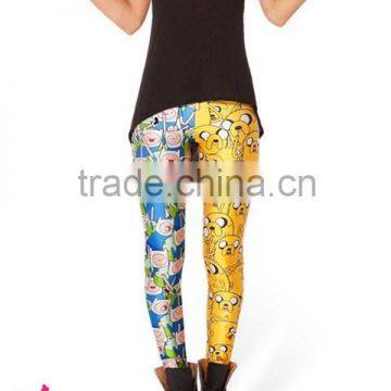 Wholesale cartoon digital print leggings fitness patchwork leggings for women