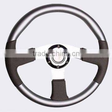 wooden steering wheel