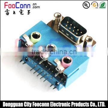 High Quality D-SUB Right Angle 9P Connector Male