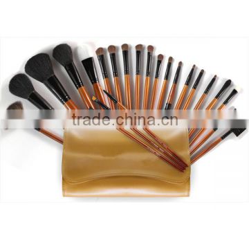 23pcs High Quality Cosmetic Brush Kit Natural Bristle Makeup Set Pony Goat and Sabe Hair with Mascara Brush and Eyebrow