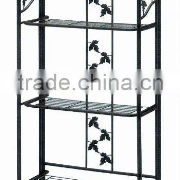 Black 3-tier steel storage rack