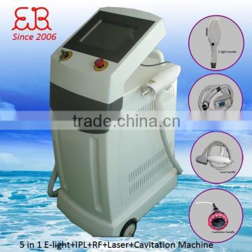 2015 new multifunction 5 in 1 ipl hair removal/e-light ipl rf/e-light ipl rf laser cavitation machine