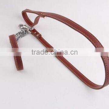 Personalized Design Functional Pet Collar Dog Leash Leather Dog Leash for Training Walking, Real Leather Dog Leash Made in China photo-3