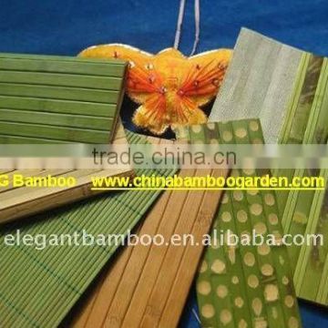 bamboo wallpaper mats with carbonized, totorize,and paint colors