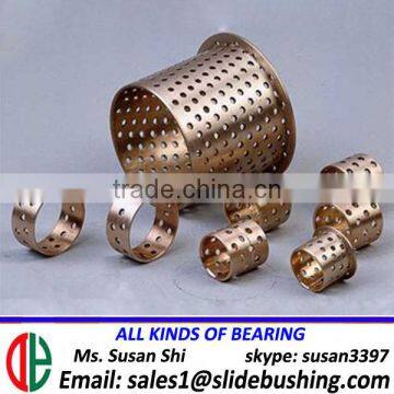 Wrapped broze bearing with lubrication depots WB800 WB802 flange WF-WB800 WF-WB802 WB802-T hardness 125-150HB bronze bushing