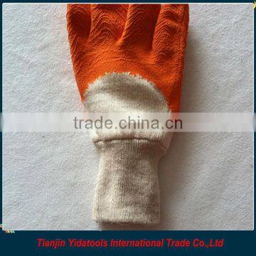 Orange Latex Coated Cotton Gloves photo-3