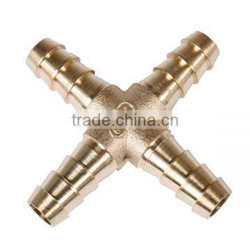 Brass made 4 ways cross tail connector for plumbing fitting