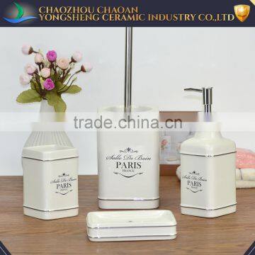 Factory Hot Sales Ceramic Bathroom Set Accessories Modern With BSCI and SEDEX Certificate