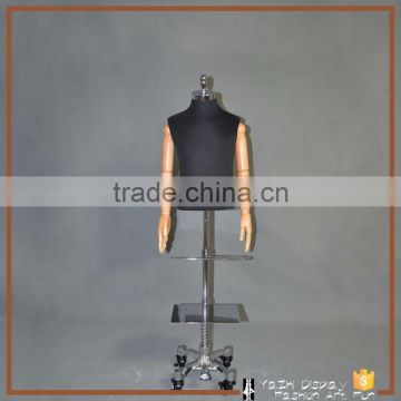 new design lifelike size dress form mannequins kids with wood hand