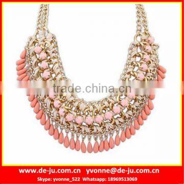 National Features Pink Bead Necklace Designs