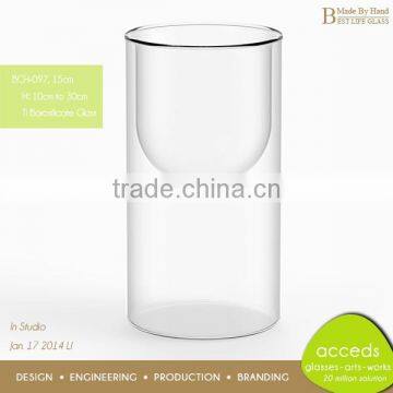 New Designed Tall Shaped Pyrex Glass Tube Candle Holder photo-4