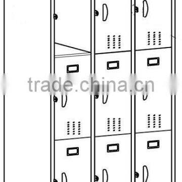 Steel Metal Open Shelf Shoe Cabinets Office File Cabinet Storage Bookcase Rack photo-3