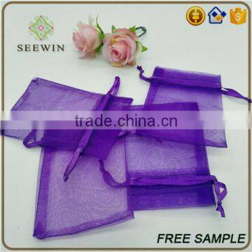 Fancy Wedding Mini Sheer Soft Slight Purple Organza Bags photo-3