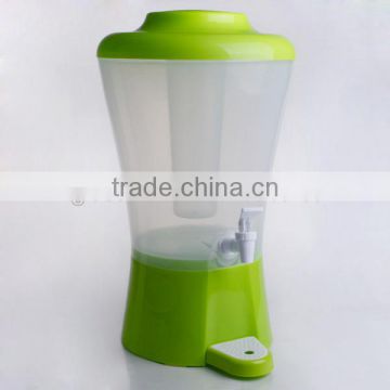 Colorful Plastic beverage/juice dispenser with ice bucket