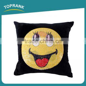 Toprank Fashion New DIY Emoji Mermaid Sequin Throw Pillow Color Changing Magic Mermaid Reversible Sequin Pillow photo-5