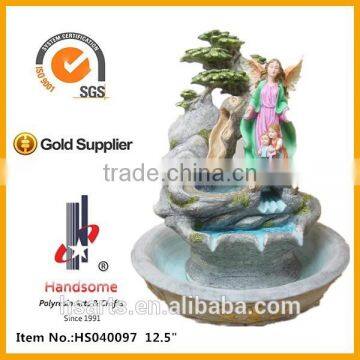 10 Inch New Design Holy Family Resin Small Decorative Indoor Water Fountain photo-3