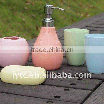 Colorful Porcelain Bathroom Accessories Set photo-2