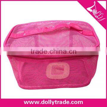 Fashion Lady's Cosmetic PVC Mesh Makeup Bag