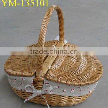 oval wicker picnic basket