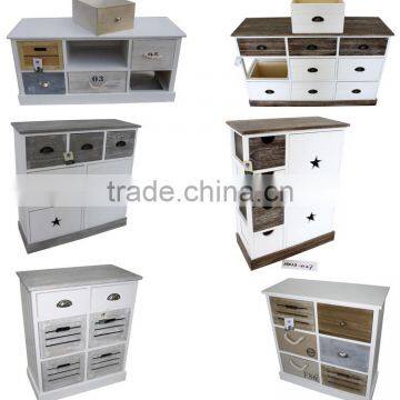 Household Wood Standing Cabinet Wood Shelf Organizer photo-6