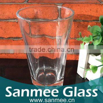 Hot Selling Pentagon Bottom Glass Drinking Cup