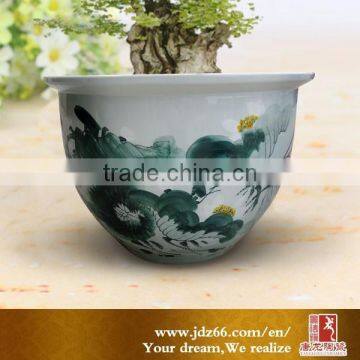 Nice Drafting Lotus Pattern Ceramic Flower Pots/garden Planters photo-2